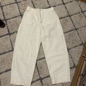 Apiece Apart Bari Crop Trouser 6 Cream